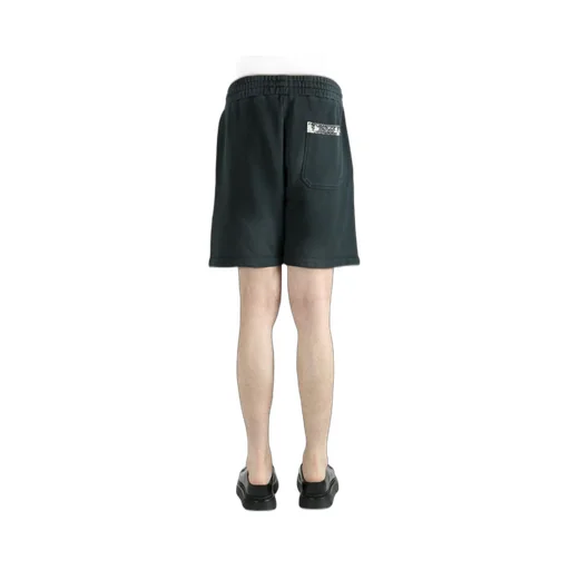 Drawstring Logo Embroidered Panelled Shorts