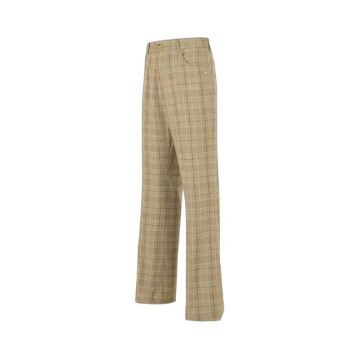 Checked Flared Trousers