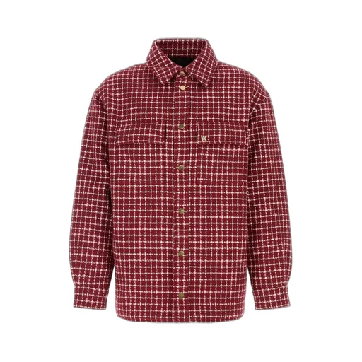 Boucle Padded Button-Up Overshirt