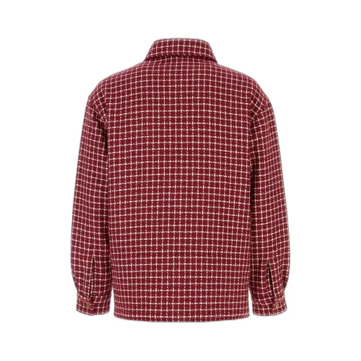 Boucle Padded Button-Up Overshirt