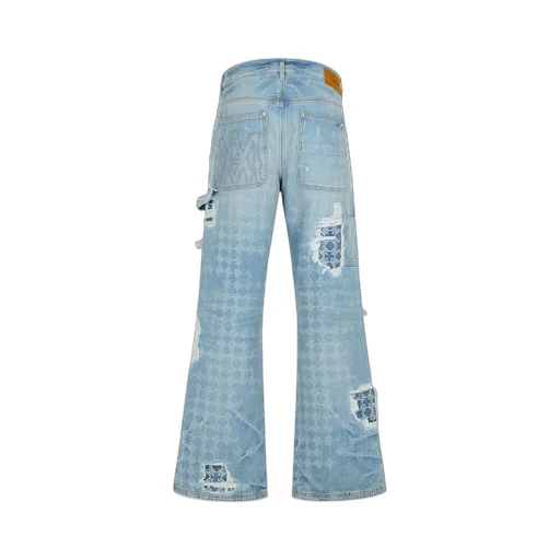 Jacquard Distressed Jeans
