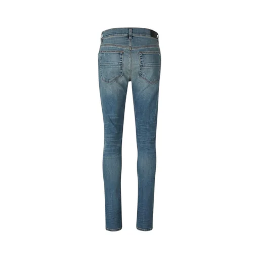 Straight-Leg Distressed Slim-Fit Jeans