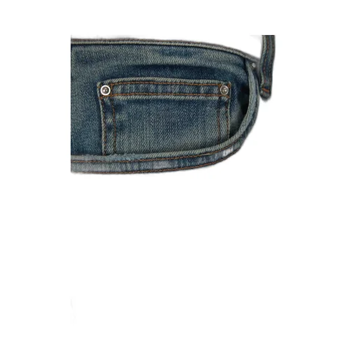 Straight-Leg Distressed Slim-Fit Jeans