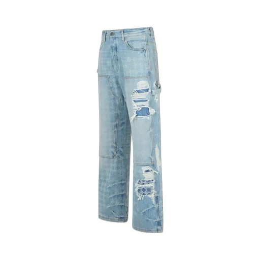 Jacquard Distressed Jeans