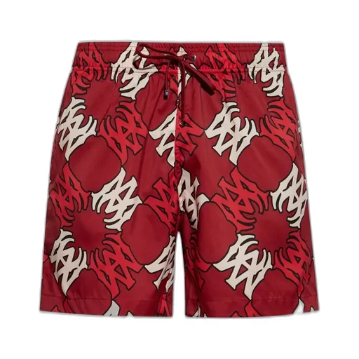 Logo Printed Drawstring Swim Shorts