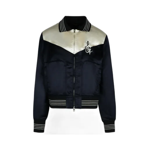 Logo Patch Bomber Jacket