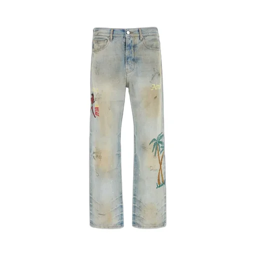 Embroidered Distressed Sinners Jeans