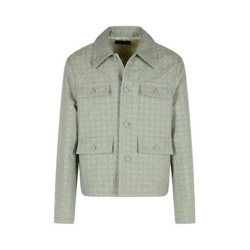 Monogaram Printed Buttoned Jacket