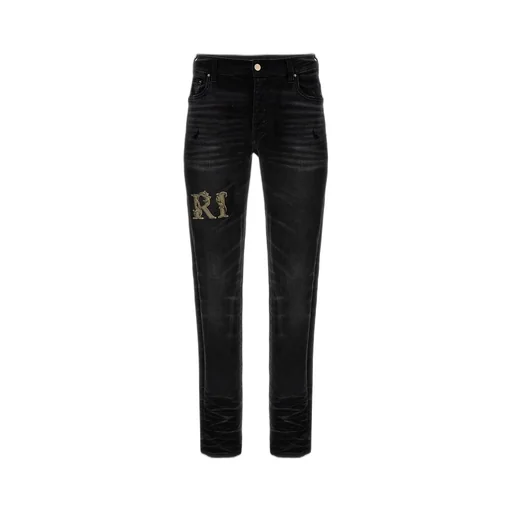Logo Embroidered Skinny Jeans