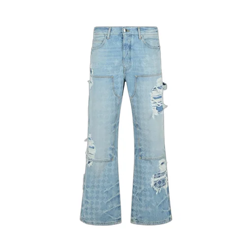 Jacquard Distressed Jeans