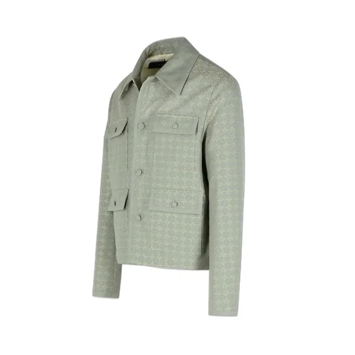 Monogaram Printed Buttoned Jacket