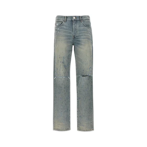 Shotgun Distressed Straight Jeans