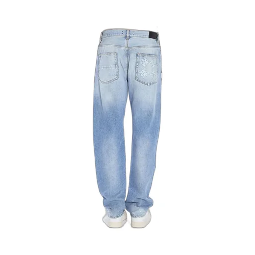 Distressed Straight Leg Jeans