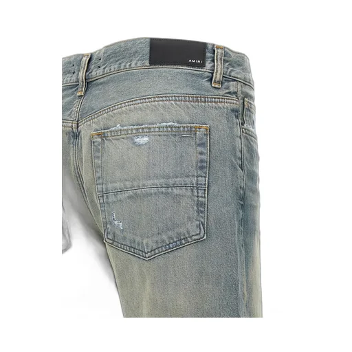 Shotgun Distressed Straight Jeans