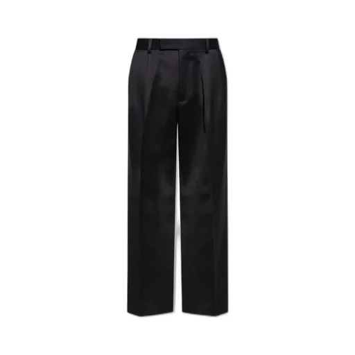 Straight Leg Pleated Trousers