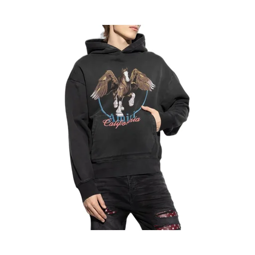 Pegasus Printed Jersey Hoodie
