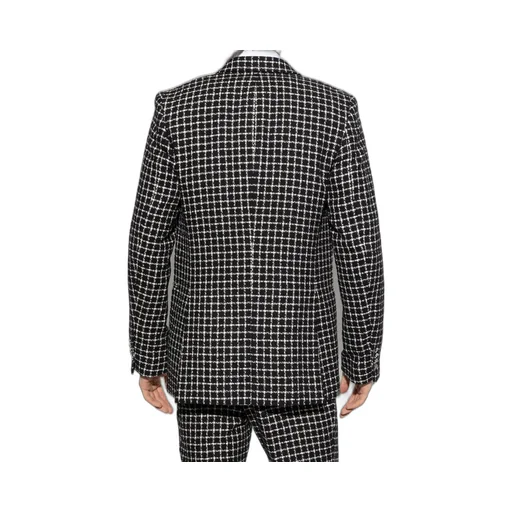 Double-Breasted Checked Jacket