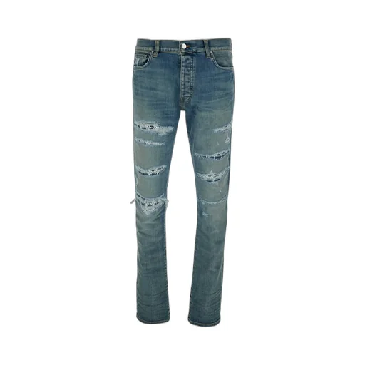 Vintage Effect Distressed Jeans
