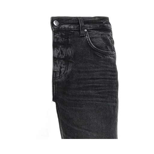 Logo Patch Straight Leg Jeans