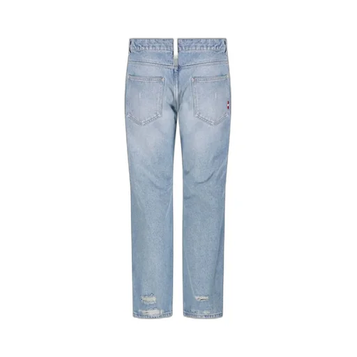 Distressed Straight-Leg Jeans