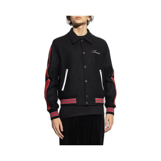 Logo Embroidered Bones Bomber Jacket