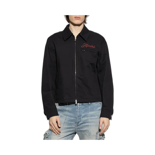Logo Embroidered Zipped Jacket