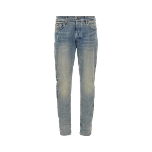 3D Bone Detailed Distressed Skinny Jeans