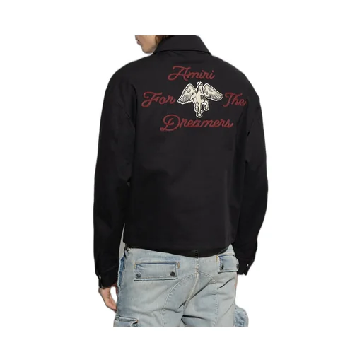 Logo Embroidered Zipped Jacket