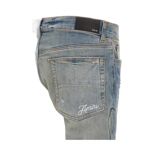 3D Bone Detailed Distressed Skinny Jeans