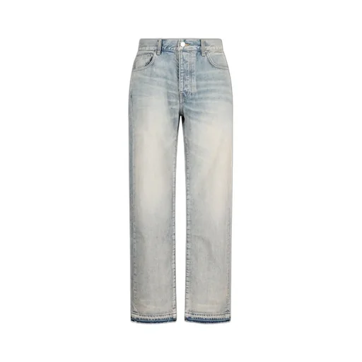 Logo Patch Straight Leg Jeans