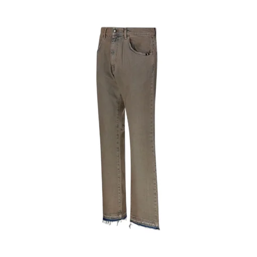Raw Hem Straight-Leg Jeans
