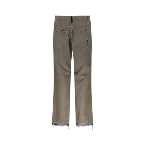 Raw Hem Straight-Leg Jeans