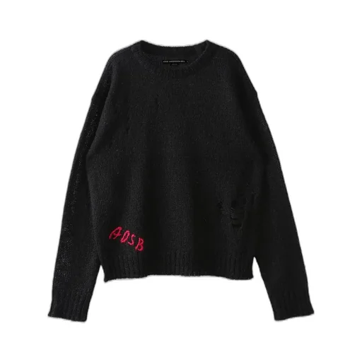 Distressed Logo Knitwear