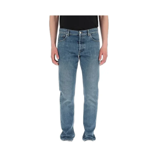 Low-Rise Logo Embroidered Jeans