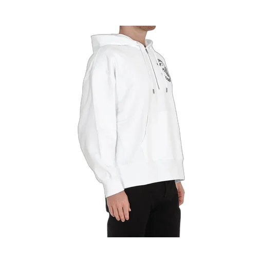 Skull Print Half-Zip Hoodie