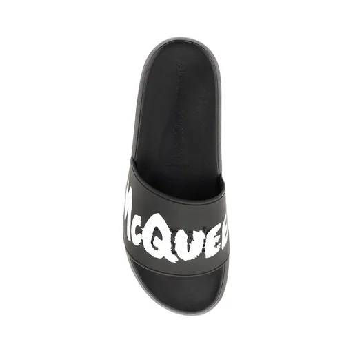 Grafitti Logo Printed Slip-On Slides