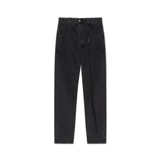 Straight-Leg Strap Detailed Jeans
