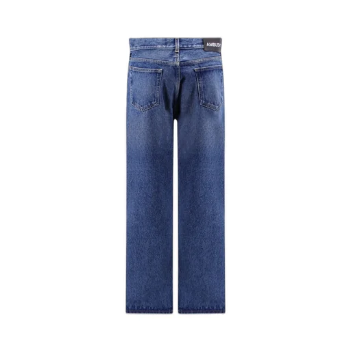 Logo Patch Straight-Leg Jeans