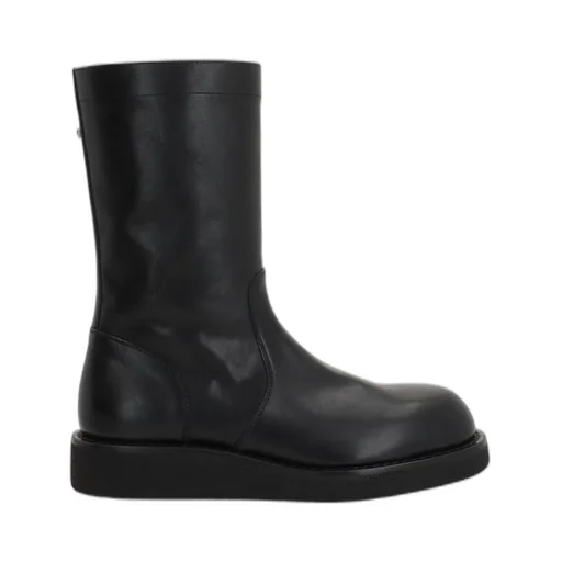 Round Toe Zipped Boots