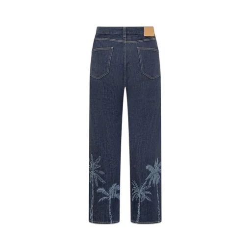 Logo-Patch Straight-Leg Jeans