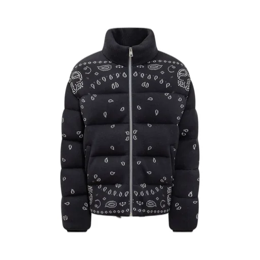 Paisley Printed Zipped Padded Jacket