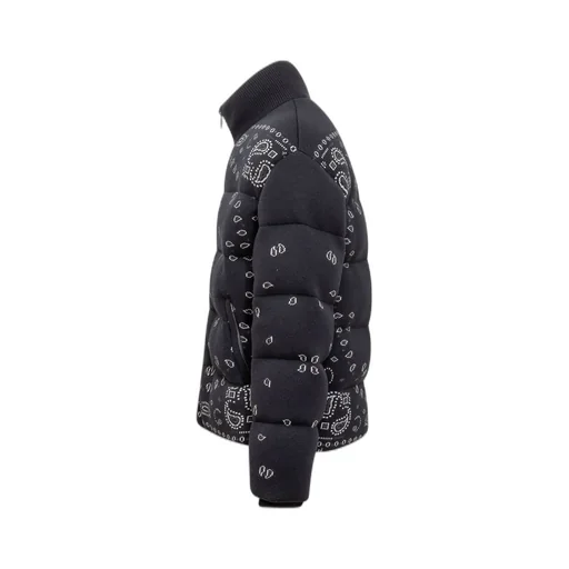 Paisley Printed Zipped Padded Jacket
