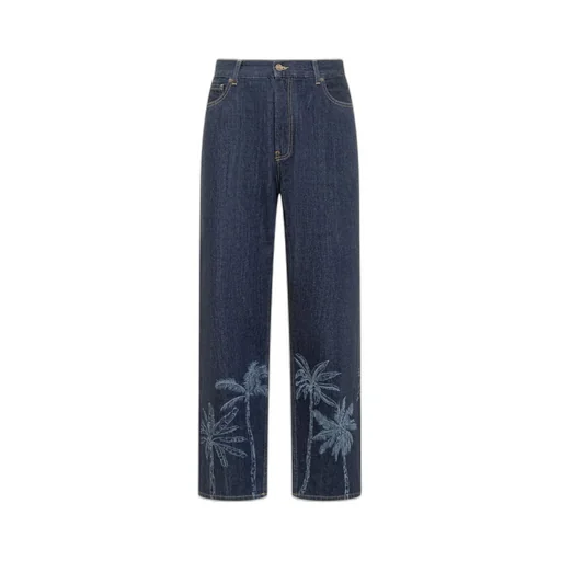 Logo-Patch Straight-Leg Jeans