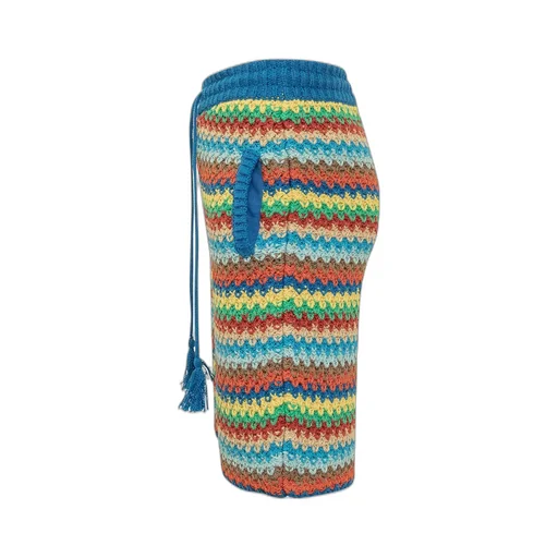 Over The Rainbow Knit Drawstring Shorts