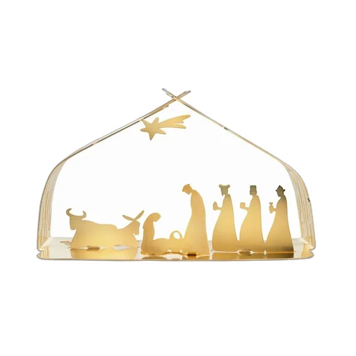 Decorative Bark Crib Nativity Scene