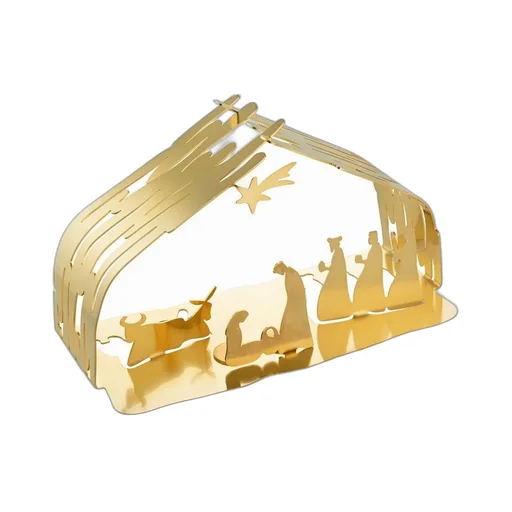 Decorative Bark Crib Nativity Scene