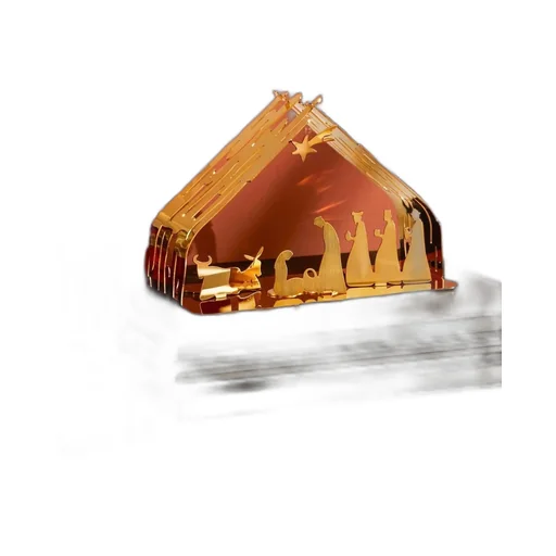 Decorative Bark Crib Nativity Scene