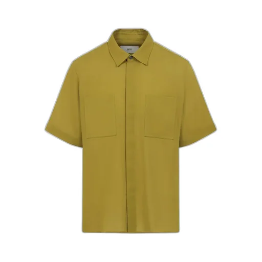 Short Sleeved Straight Hem Shirt