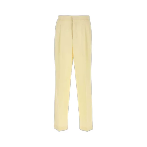 Pressed Crease Pleated Trousers