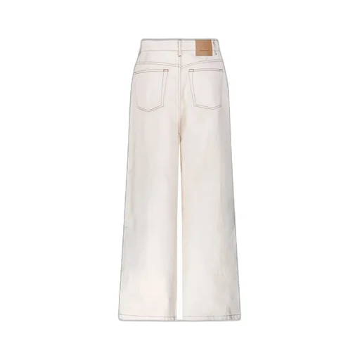 Logo Patch Wide Leg Jeans